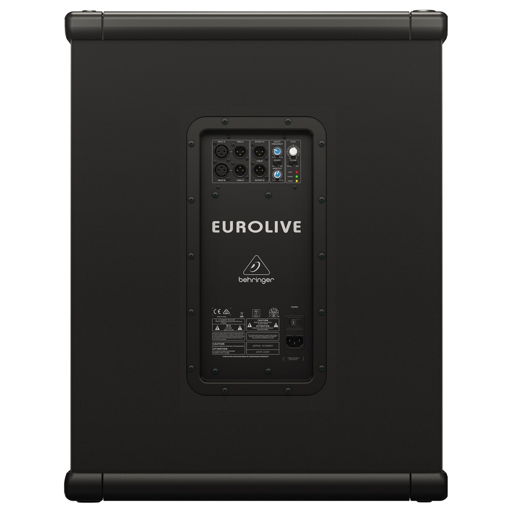 BEHRINGER Corneta Subwoofer PA activo de alto rendimiento de 3000 W Max. con altavoz Turbosound de 18"