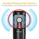 MAONO MICROFONO DE ESTUDIO DE CONDESADOR CON PARAL DE MESA CON CABLE MINI PLUG