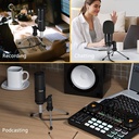MAONO MICROFONO DE ESTUDIO DE CONDESADOR CON PARAL DE MESA CON CABLE MINI PLUG