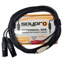 SAYPRO SA-C54-10FT CABLE DE AUDIO XLR MACHOS A RCA PLUG MACHOS DUAL 3MTS