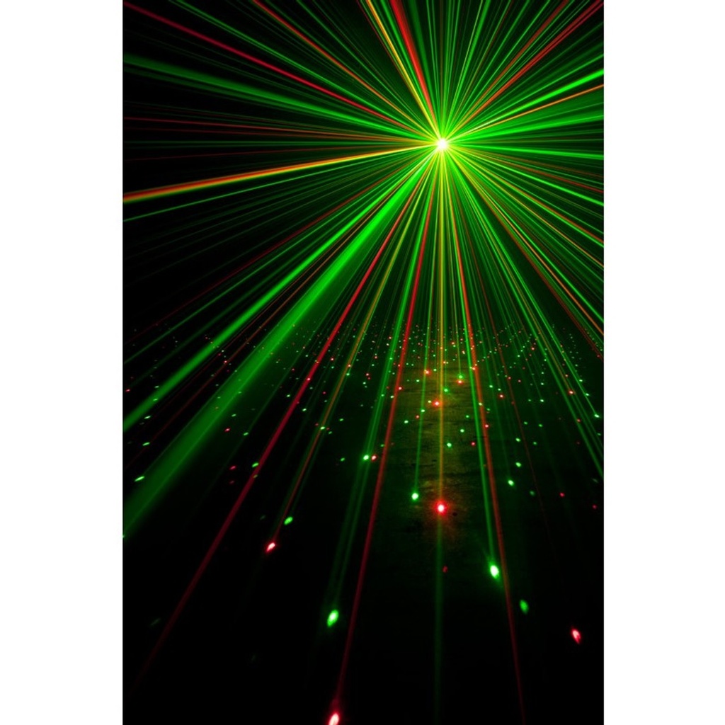 ADJ STINGER II LUZ LED Multicolor, UV, Estroboscópica, Laser Rojo y Verde