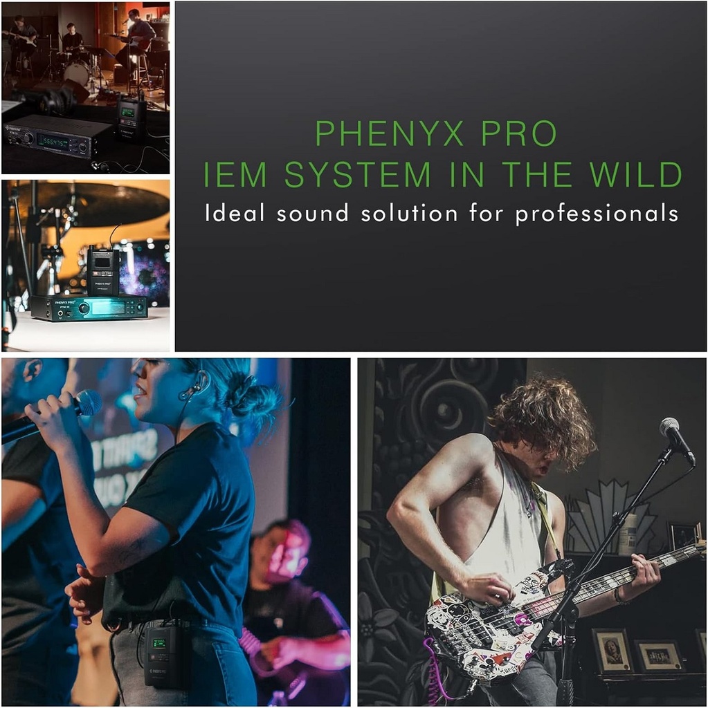 Phenyx Pro PTM-10 in-er Belt-Pack Monitor personal de Oído
