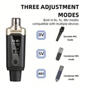 Depusheng T92 Transmisor Receptor de Micrófono Inalámbrico XLR, Señal de Audio o Sistema PA, Con Alimentación Phantom de 48V
