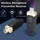 Depusheng T9 Transmisor Receptor de Micrófono Inalámbrico XLR, Señal de Audio o Sistema PA, Con Alimentación Phantom de 48V
