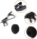 CLIPS DE CORBATA CON TAPAVIENTO DE MICROFONO DE SOLAPA 7.5MM