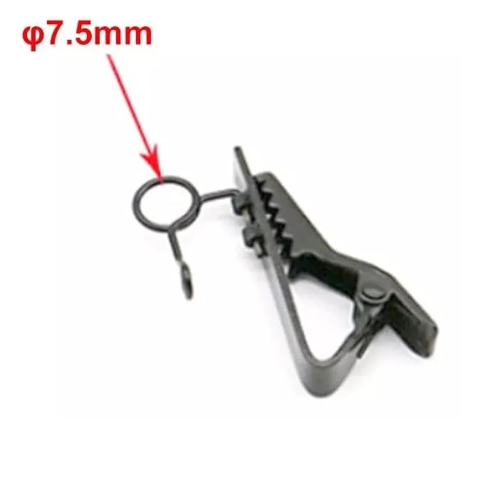 CLIPS DE CORBATA CON TAPAVIENTO DE MICROFONO DE SOLAPA 7.5MM