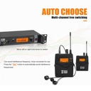 XTUGA IEM-1200 in-er Doble Belt-Pack Monitor personal de Oído Inalámbrica