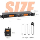 XTUGA IEM-1200 in-er Doble Belt-Pack Monitor personal de Oído Inalámbrica