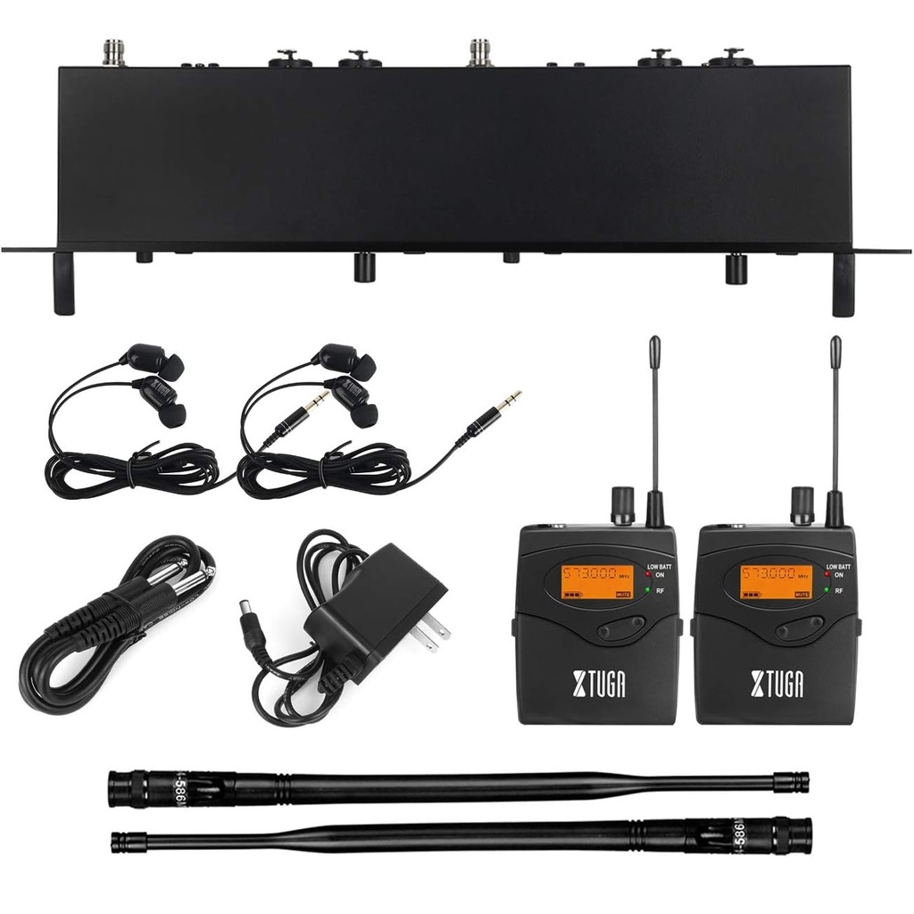 XTUGA IEM-1200 in-er Doble Belt-Pack Monitor personal de Oído Inalámbrica