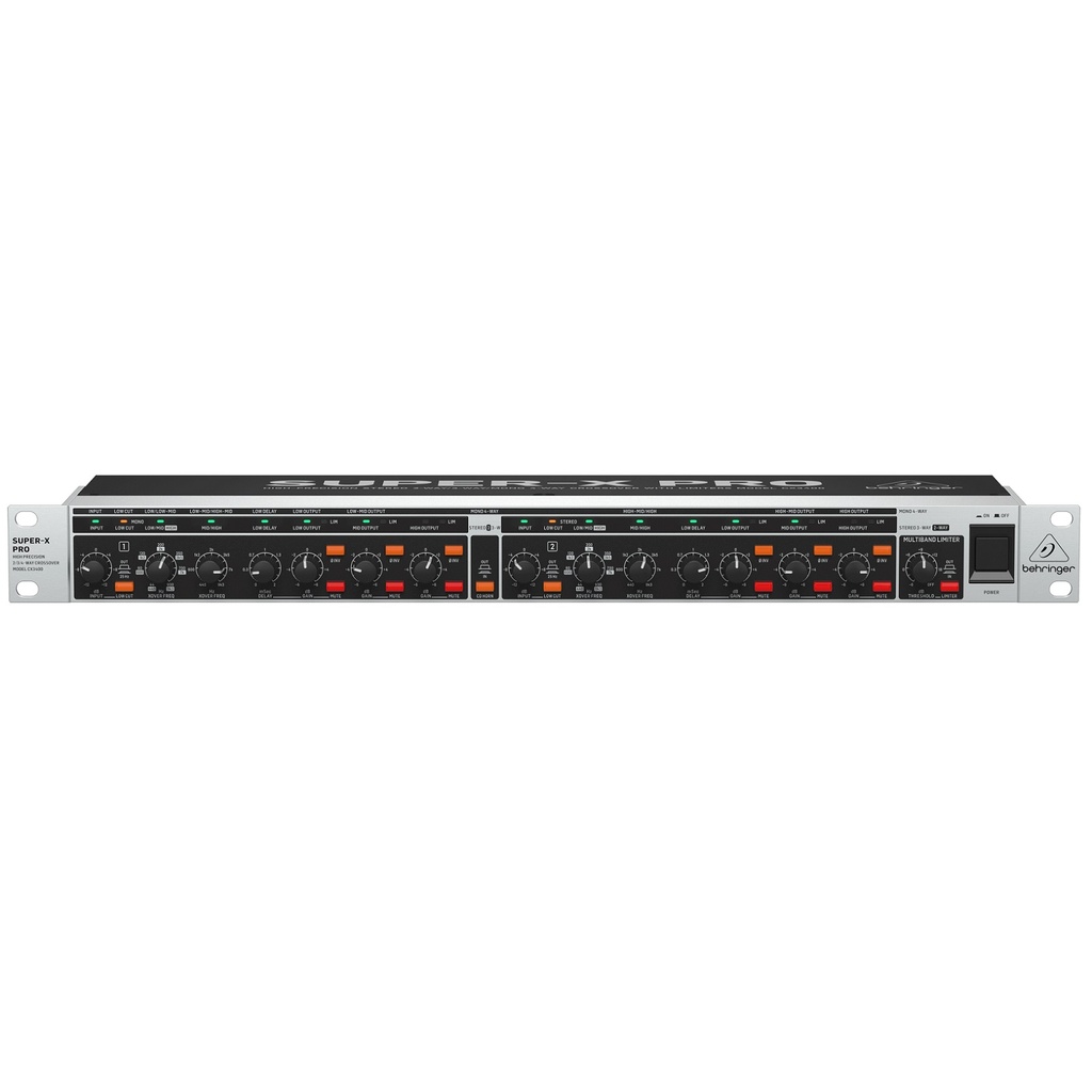 BEHRINGER CX3400 Crossover Electrónico Estéreo 3 vías, Mono 4 vías con Limitadores y Delays