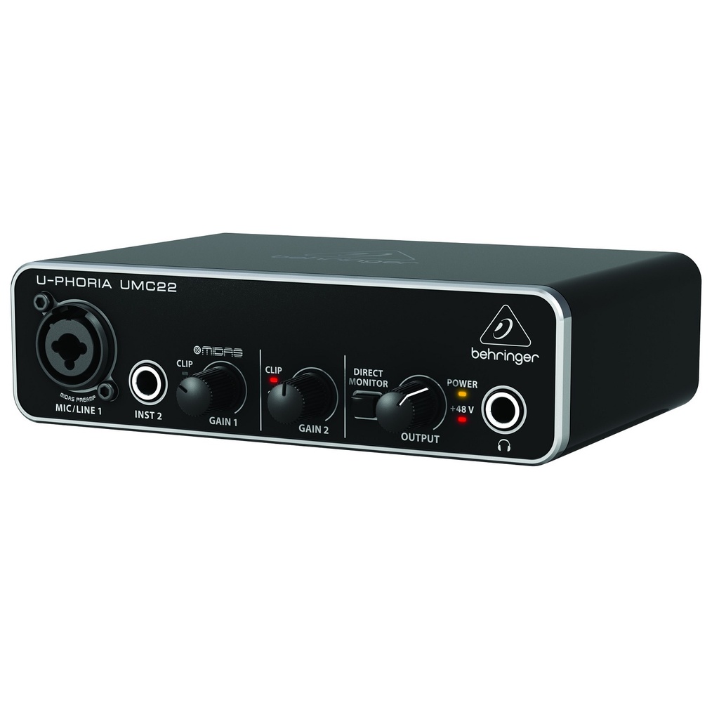BEHRINGER U-PHORIA UMC22 Interfase De Audio 2X2 USB