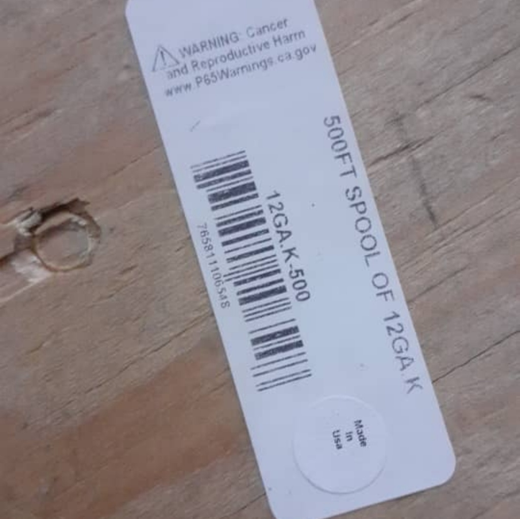 RHC 12GA.K Cable de Corneta Por Metro 12 Gauge Hecho en USA