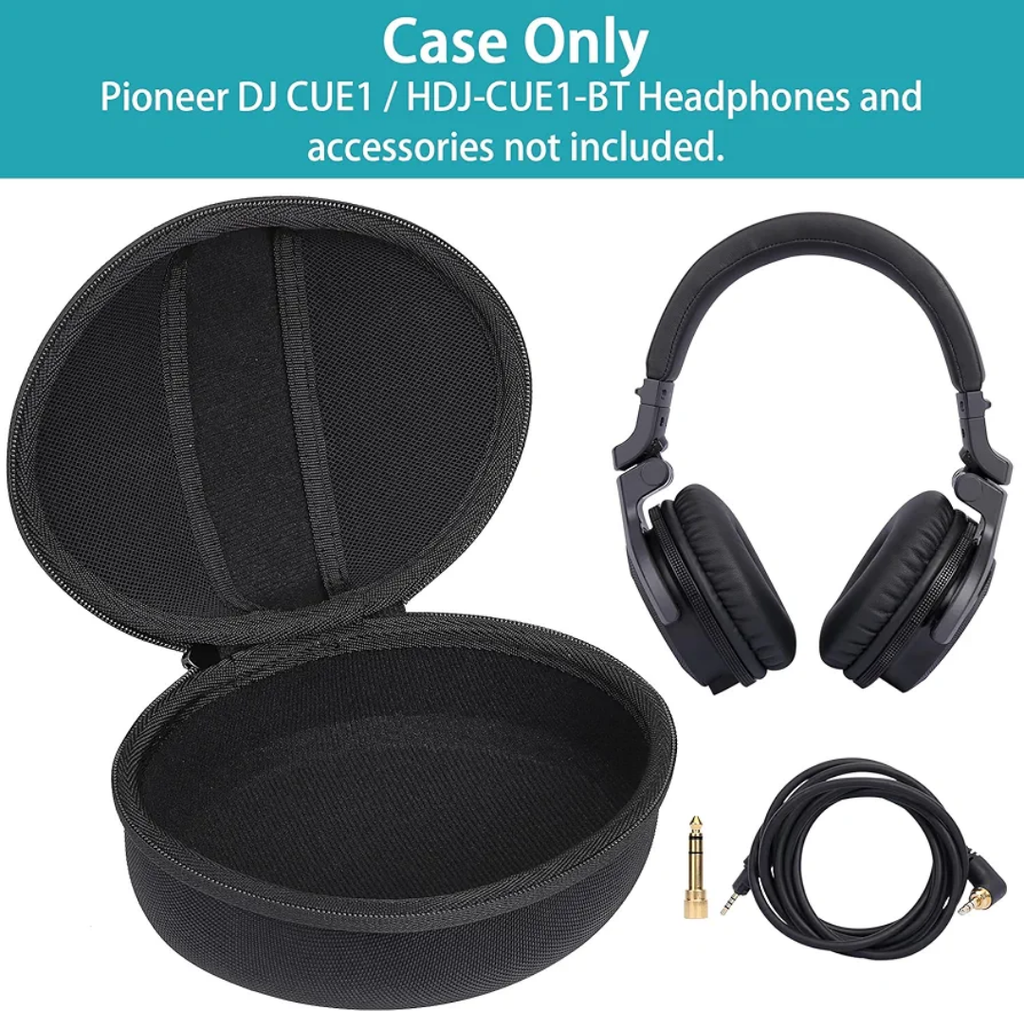 Estuche semi duro de AudífonosKhanka Funda de transporte rígida de repuesto para auriculares Pioneer DJ CUE1/HDJ-CUE1-BT Bluetooth On-Ear DJ, solo funda.
