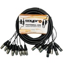 SAYPRO SA-SNAKE8 Cable Snake 8 XLR Hembras a 8 XLR Machos 5MTS
