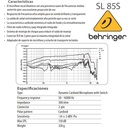 BEHRINGER MICROFONO VOCAL CARDIOIDE DINAMICO
