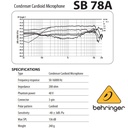BEHRINGER MICROFONO VOCAL DE CONDENSADOR