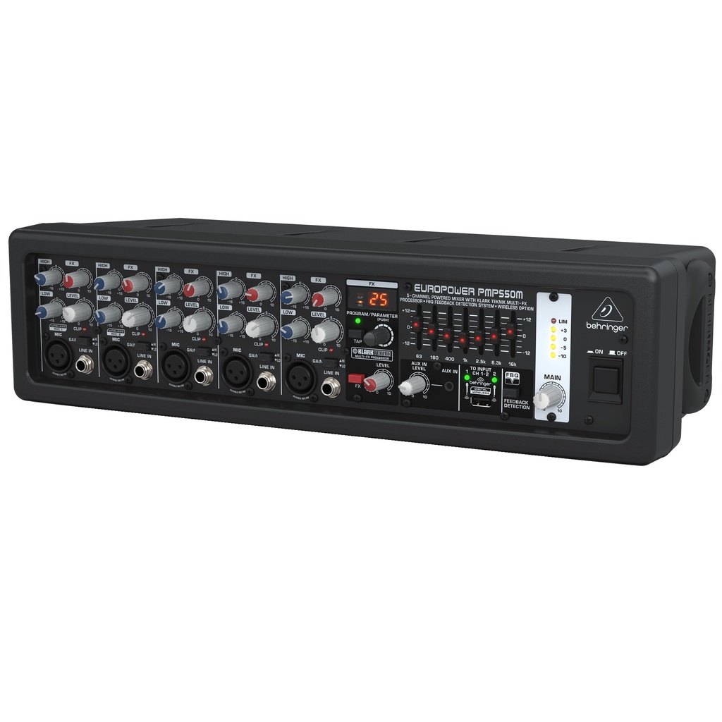 BEHRINGER CONSOLA AMPLIFICADA 5 CANALES 500W