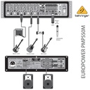 BEHRINGER CONSOLA AMPLIFICADA 5 CANALES 500W