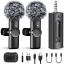 SPORTKEE K2 WIRELESS MINI LAVALIER 2 Micrófonos Inalámbricos Balita Solapa a un 1 receptor para teléfonos Android podcasts, YouTube, Entrevistas.