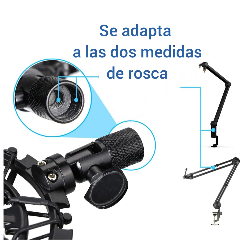 CLAMP CLIP DE SOPORTE TIPO ARAÑA PARA MICROFONO DE ESTUDIO tip