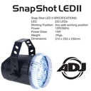 ADJ LUZ ESTROBOSCOPICA LED BLANCA CON 220 LED