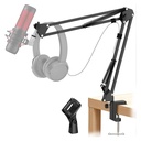 PARAL STAND PEDESTAL DE MICROFONO JIRAFA TIPO RADIO CON BASE PARA AUDIFONOS