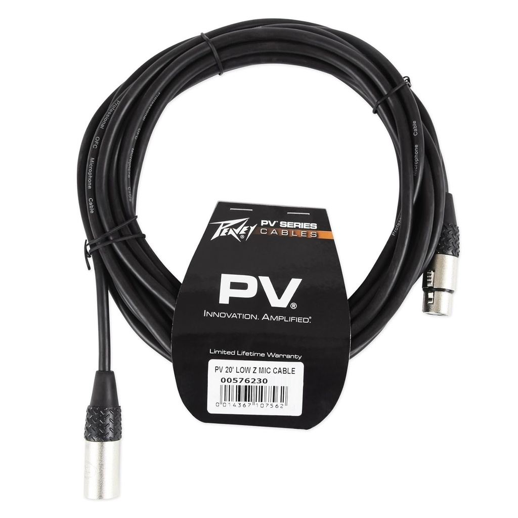 PEAVEY PV20 LOW Cable de Micrófono XLR A XLR 6 MTS