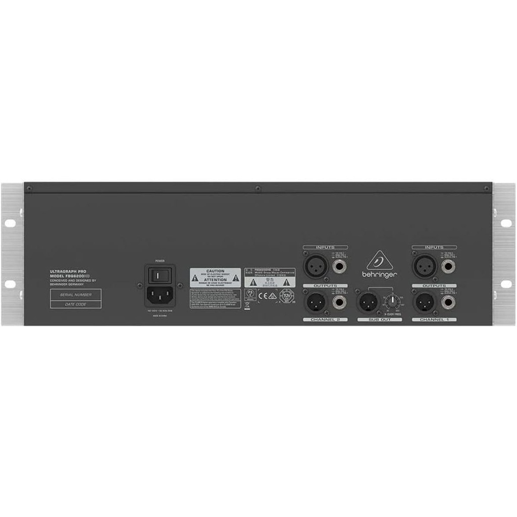 BEHRINGER FBQ6200HD Ecualizador Gráfico 31 Bandas Estéreo Con detección de Feedback