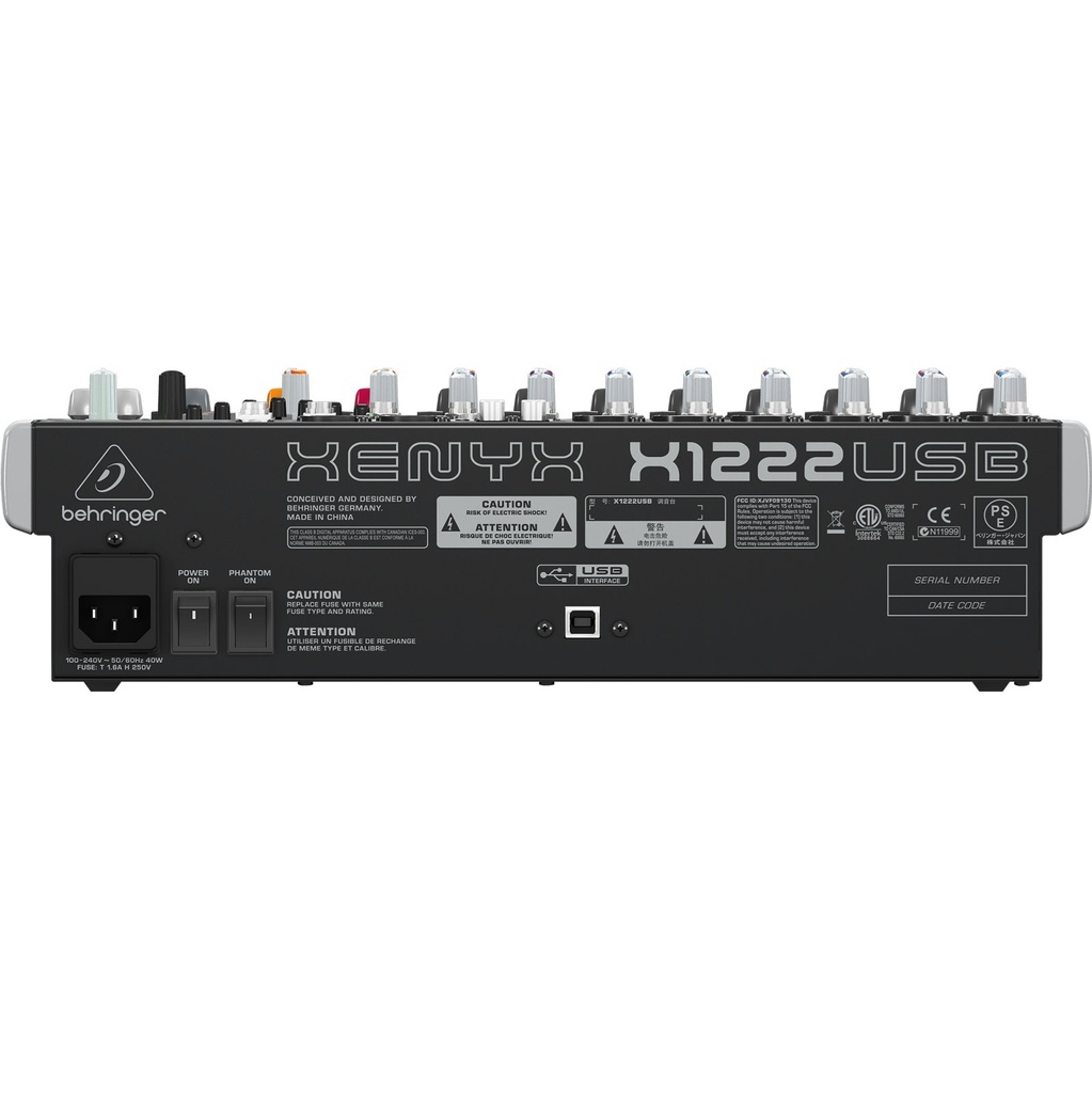 BEHRINGER XENYX X1222USB Consola 16 Entradas, 2 BUS, con Efectos, USB, Interfaz