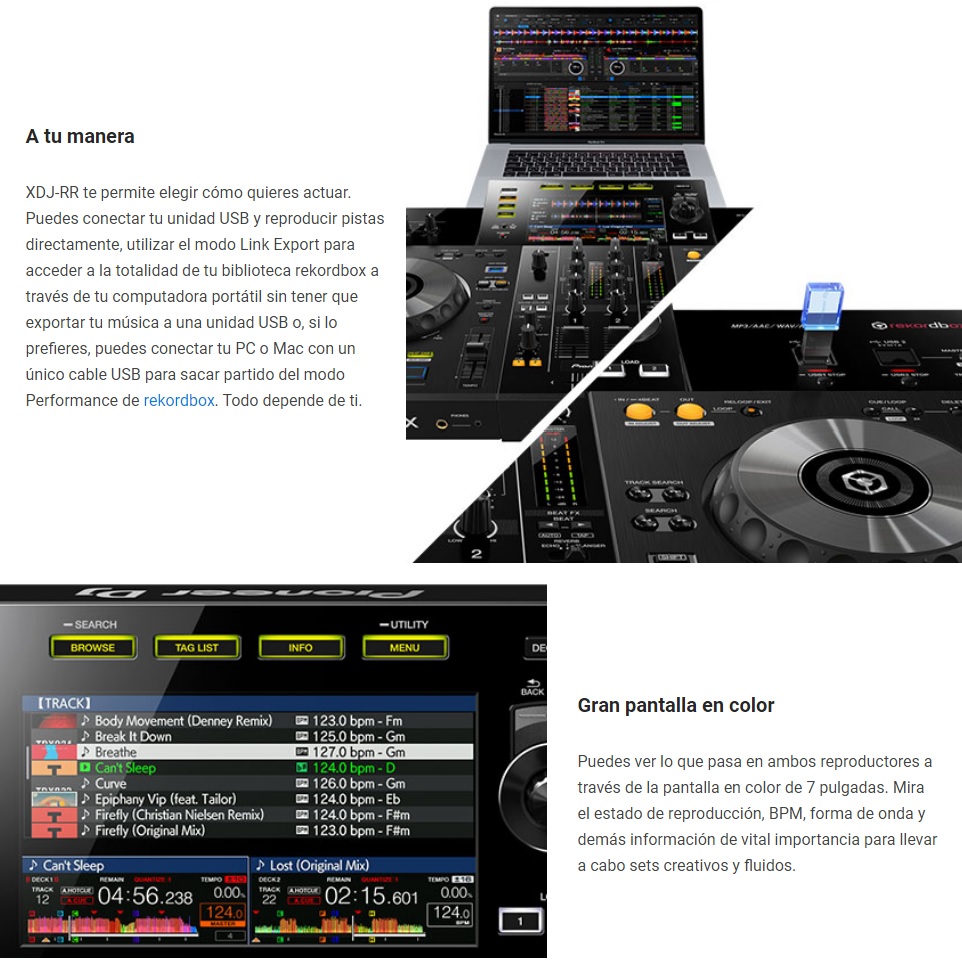 PIONEER XDJ-RR CONTROLADOR DJ SISTEMA TODO EN UNO 4CH