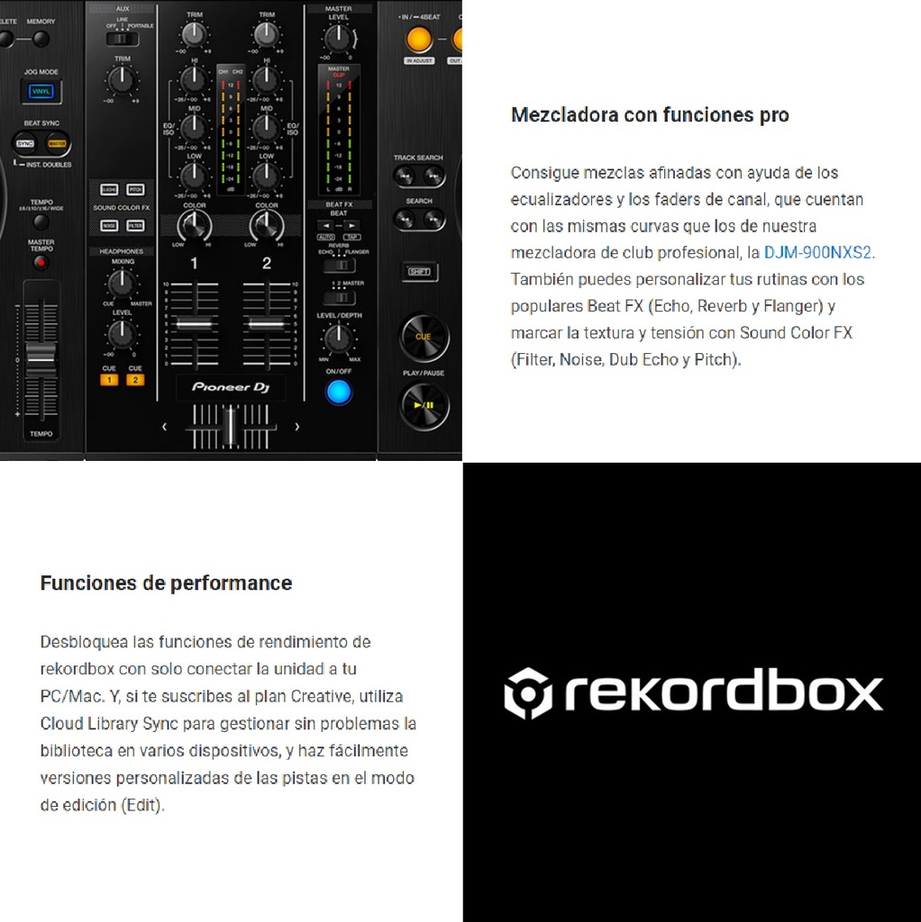PIONEER XDJ-RR CONTROLADOR DJ SISTEMA TODO EN UNO 4CH