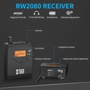 XTUGA RW2080-4 In-Ear Cuatro Belt-Pack Monitor personal de Oído Inalámbrica 2 Mezclas Estéreo