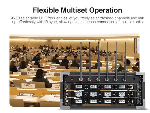 PHENYX PRO PTC-4 MICROFONO INALAMBRICO DE CONFERENCIAS 8en1 UHF (copiar)