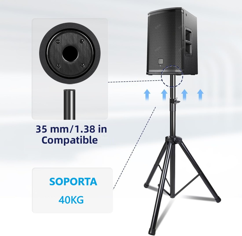 PARALES DE CORNETA FS-502 STAND TRIPODE DE ALUMINIO COLOR NEGRO