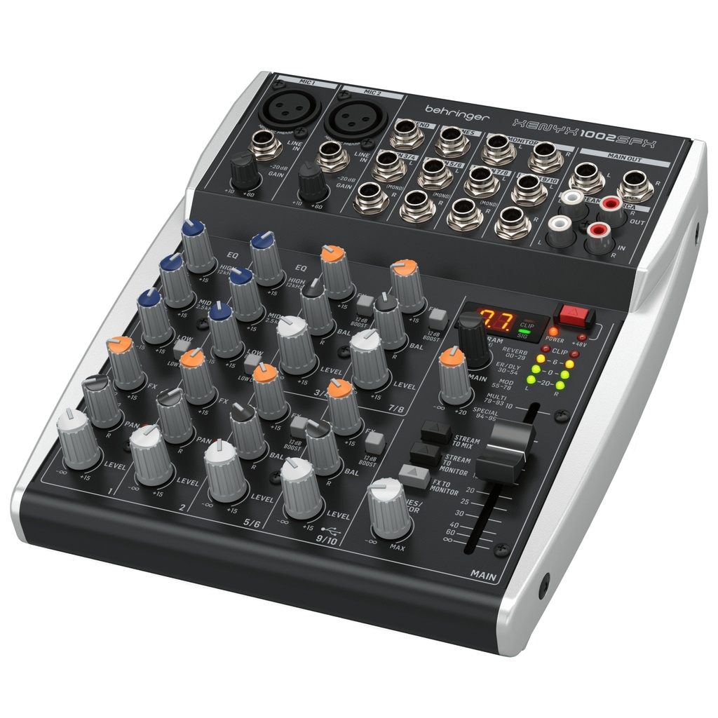 BEHRINGER XENYX 1002SFX Consola 10 Entradas, USB, Streaming Interfaz