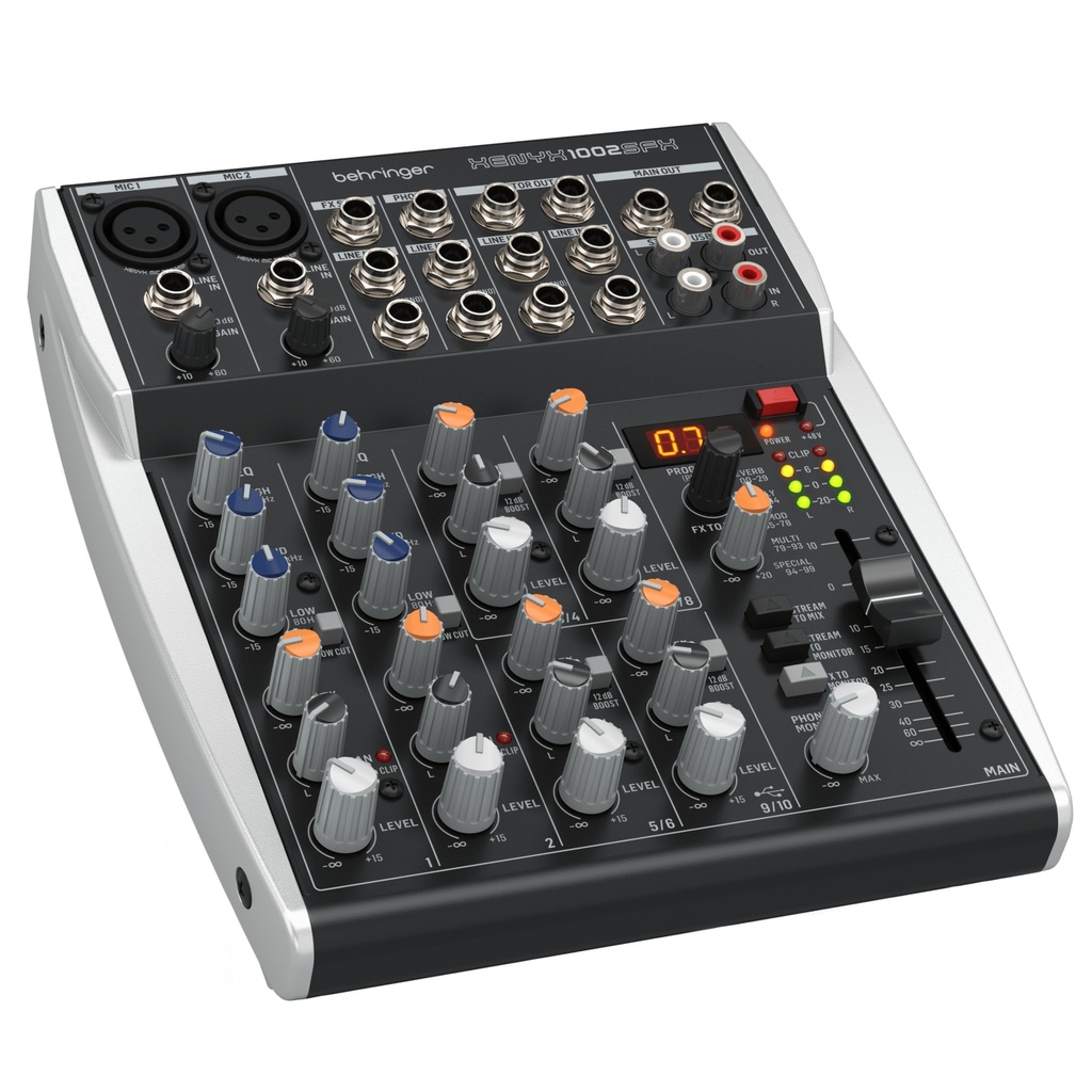 BEHRINGER XENYX 1002SFX Consola 10 Entradas, USB, Streaming Interfaz
