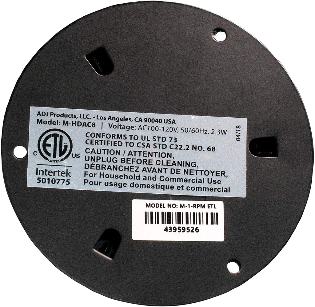 ADJ MOTOR DE BOLA DE ESPEJOS 3 R.P.M
