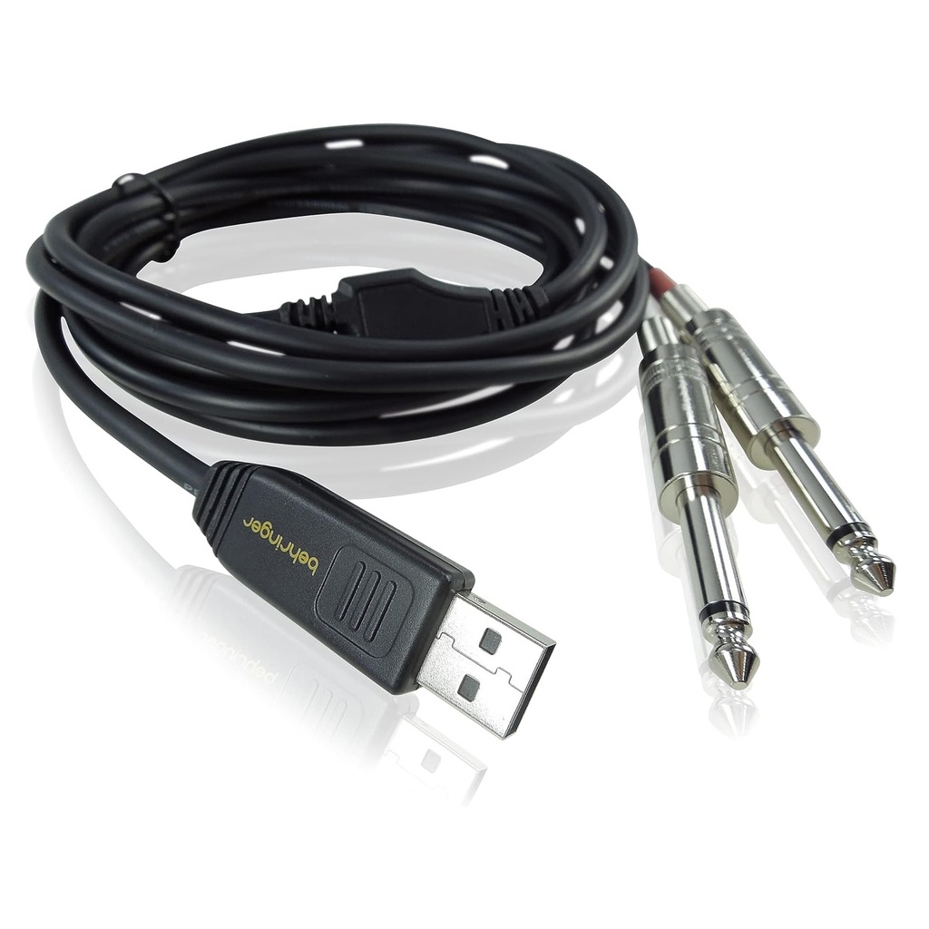 BEHRINGER CABLE DE INTERFAZ USB A PLUG ESTÉREO 1/4" ENTRADA DE LÍNEA A