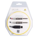 BEHRINGER CABLE DE INTERFAZ PLUG ESTEREO 1/4" ENTRADA DE LÍNEA A USB
