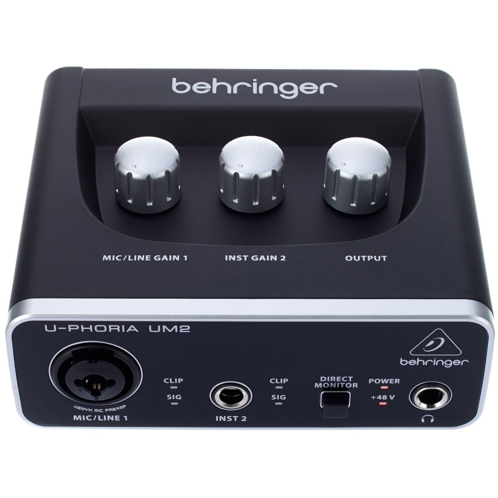 BEHRINGER BEHRINGER INTERFAZ DE AUDIO USB 2X2 CON PREAMPLIFICADOR DE MICROFONO