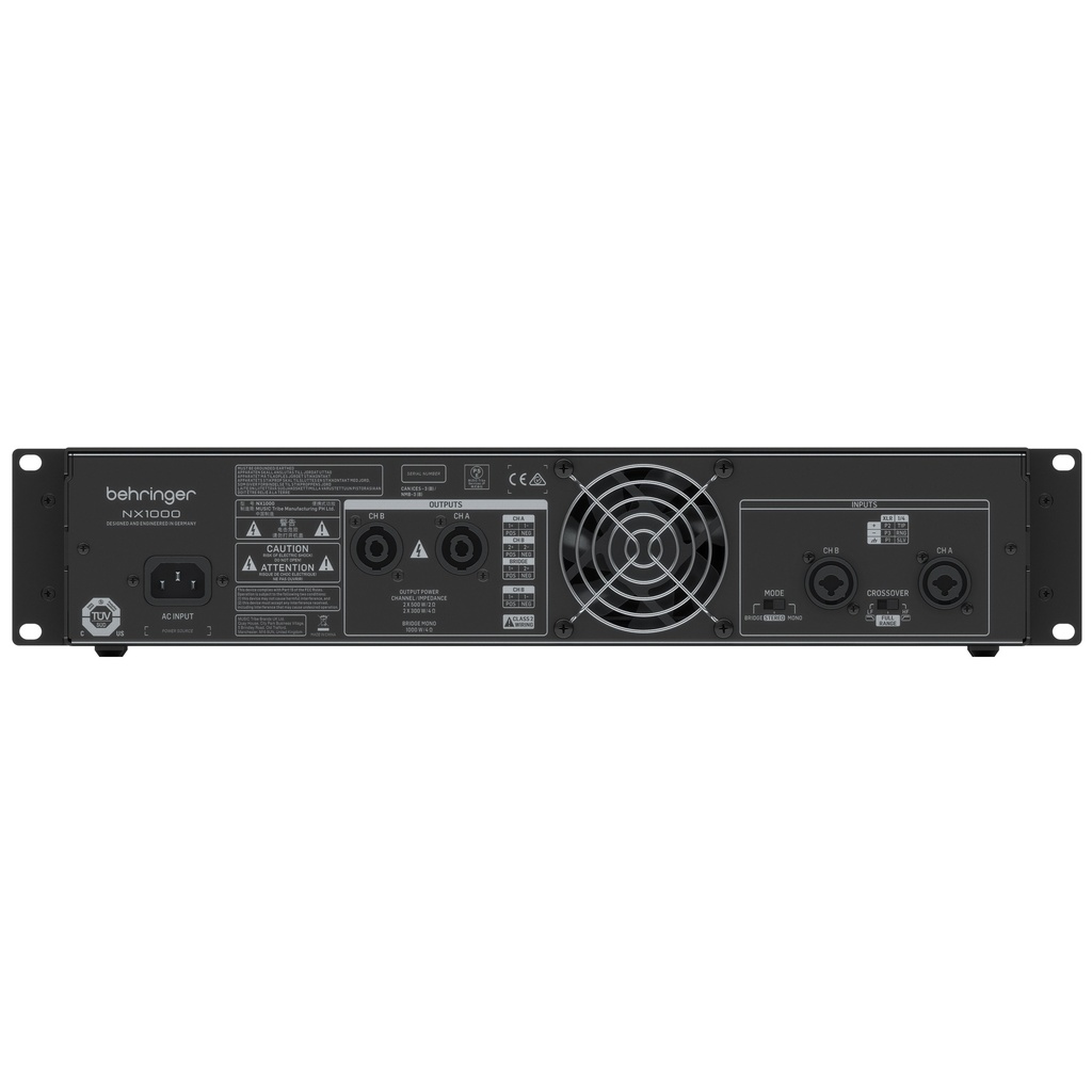 BEHRINGER AMPLIFICADOR POWER 1000W CLASE D 2 CANALES