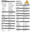 BEHRINGER CONSOLA 12 ENTRADAS Y 2 BUSES, USB, INTERFAZ