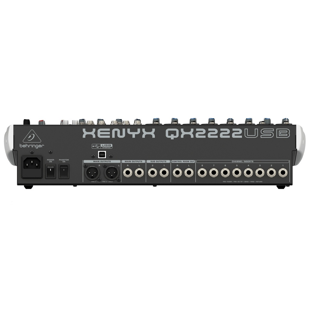 BEHRINGER CONSOLA 22 ENTRADAS Y 2/2 BUSES, CON EFECTOS, USB, INTERFAZ