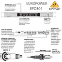 BEHRINGER EUROPOWER AMPLIFICADOR 75W X 4 CANALES