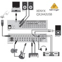 BEHRINGER CONSOLA 24 ENTRADAS Y 4/2 BUSES, CON EFECTOS, USB, INTERFAZ
