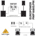 BEHRINGER EUROPOWER CONSOLA AMPLIFICADA 10 CANALES 1600W
