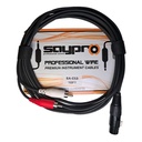 SAYPRO SA-C53-10FT CABLE DE AUDIO AUXILIAR XLR AEREO HEMBRA A RCA PLUG MACHO