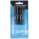 ACCU-CABLE CONECTOR XLR MEMBRA + XLR MACHO DE 3-PINES