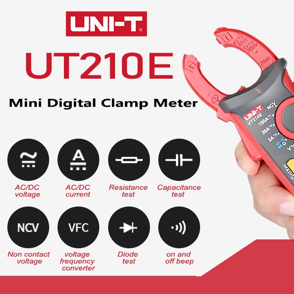UNI-T TESTER MULTIMETRO AMPERIMETRICA PINZA DIGITAL