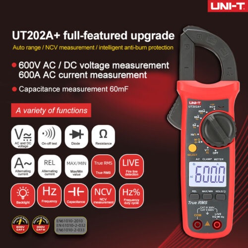 UNI-T TESTER MULTIMETRO AMPERIMETRICA PINZA DIGITAL